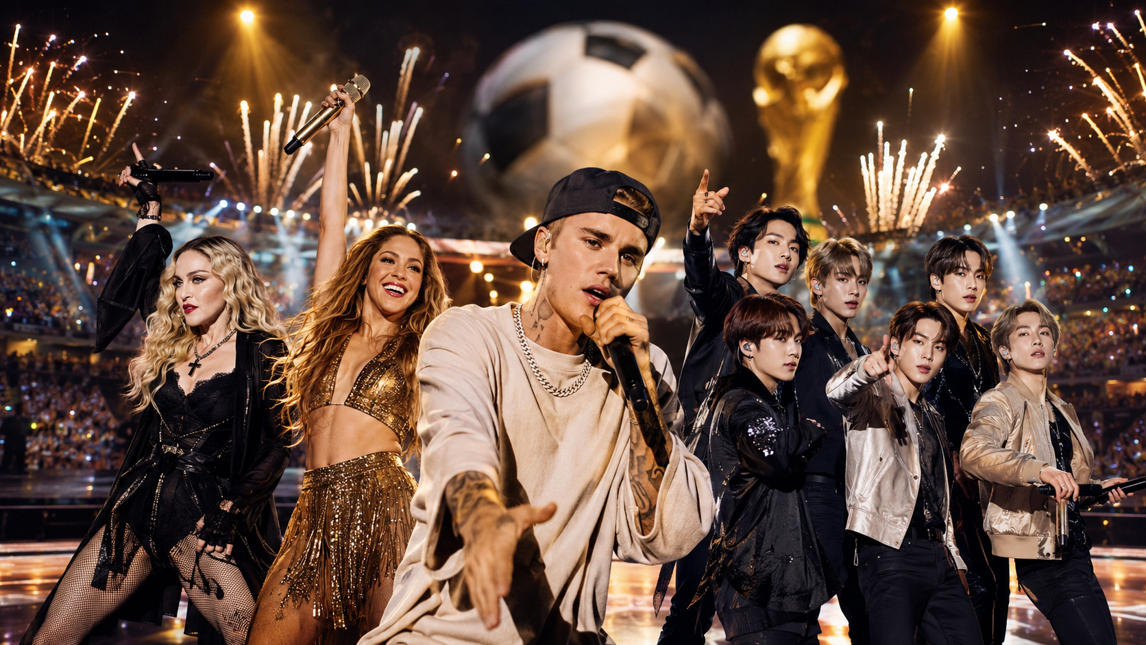 Justin Bieber se suma a Shakira, Madonna y BTS para el show de la final del Mundial 2026