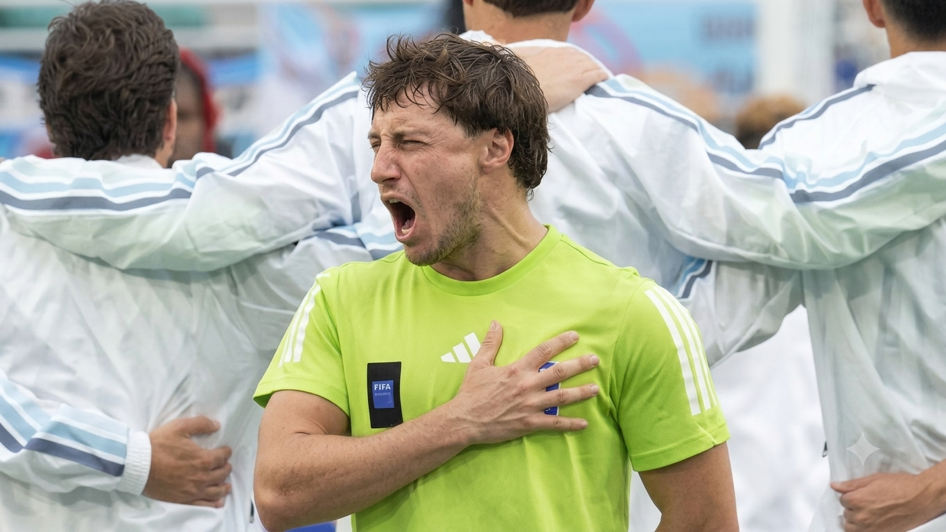 Cantó el himno con el corazón y conquistó las redes: la historia del argentino viral en Miami